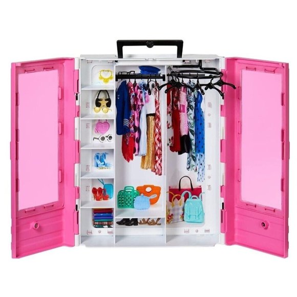 Barbie Fashionistas Ultimate Closet w/ Hangers Portable Playset Mattel Girls Toy - Picture 2 of 12